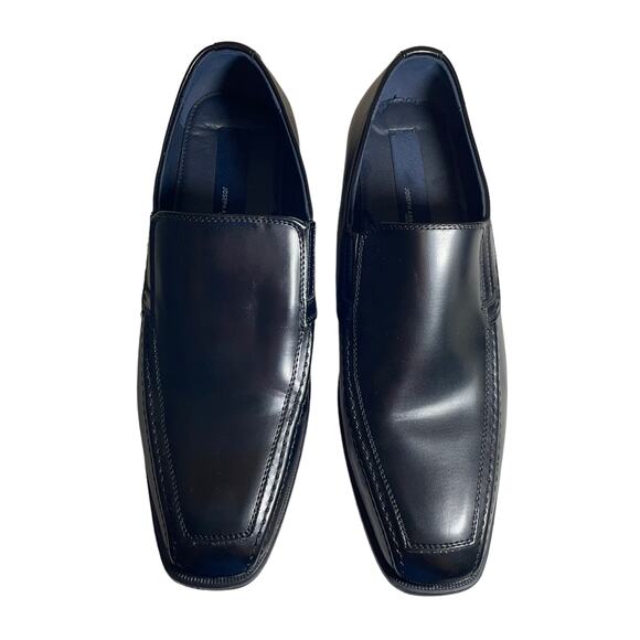 JOSEPH ABBOUD COLLECTION Mens Leather Slip On Loafer Black Size 10 Formal Career - Picture 3 of 8